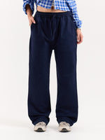 Load image into Gallery viewer, Navy Blue Loose Fit Sweatpants