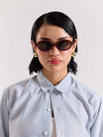 Load image into Gallery viewer, Relaxed Fit Navy Blue Striped Shirt