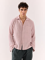 Load image into Gallery viewer, Pale Pink Gauze Holiday Shirt