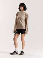 Load image into Gallery viewer, Peach & Sage Striped Loose Fit Cropped T-Shirt