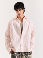 Load image into Gallery viewer, Salmon Pink Textured Holiday Shirt