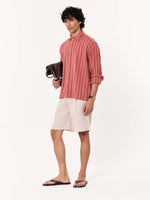 Load image into Gallery viewer, Red Clay Striped Gauze Holiday Shirt