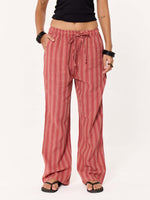 Load image into Gallery viewer, Red Clay Striped Gauze Pull-on Pants