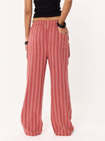 Load image into Gallery viewer, Red Clay Striped Gauze Pull-on Pants