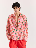 Load image into Gallery viewer, Salmon Berry Bomb Gauze Holiday Shirt