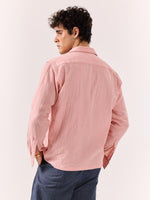 Load image into Gallery viewer, Salmon Pink Gauze Holiday Shirt ( Pre-Order )