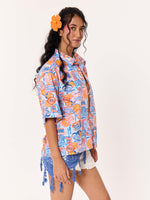 Load image into Gallery viewer, Sardine Club Printed Cropped Shirt