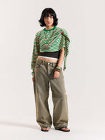 Load image into Gallery viewer, Sour Candy Striped Loose Fit Cropped T-Shirt