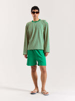 Load image into Gallery viewer, Sour Candy Striped Loose Fit Cropped T-Shirt