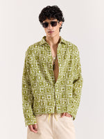 Load image into Gallery viewer, Olive Star Gazer Gauze Holiday Shirt