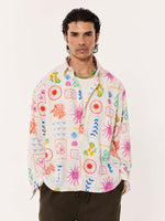Load image into Gallery viewer, Sun & The Sea Printed Linen Shirt