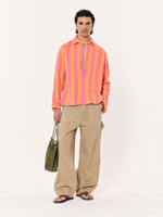 Load image into Gallery viewer, Sunset Striped Gauze Holiday Shirt
