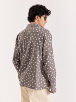 Load image into Gallery viewer, Taupe Polka Dot Gauze Holiday Shirt