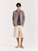 Load image into Gallery viewer, Taupe Polka Dot Gauze Holiday Shirt