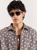 Load image into Gallery viewer, Taupe Polka Dot Gauze Holiday Shirt