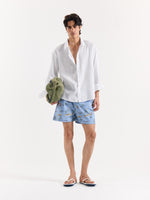 Load image into Gallery viewer, White Linen Cropped Shirt