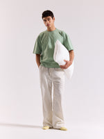 Load image into Gallery viewer, Aqua Green Loose Fit Cropped T-Shirt