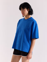 Load image into Gallery viewer, Royal Blue Loose Fit Cropped T-Shirt