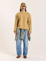 Load image into Gallery viewer, Khaki Loose Fit Cropped T-Shirt