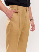 Load image into Gallery viewer, Tan Brown Linen Trousers
