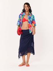 A Day in Tulum Printed Cropped Shirt