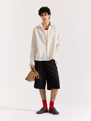 Almond White Gauze Holiday Shirt