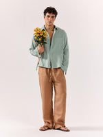 Load image into Gallery viewer, Aqua Green Gauze Holiday Shirt