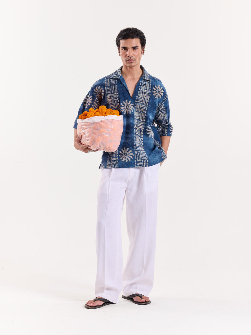 Baatik Blue - Pullover Shirt