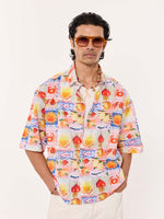 Load image into Gallery viewer, Beach Bingo Printed Cropped Shirt