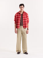 Load image into Gallery viewer, Beige Baggy Fit Trousers