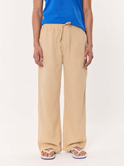 Beige Gauze Pull-on Pants