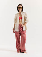 Load image into Gallery viewer, Beige Irish Linen Shirt