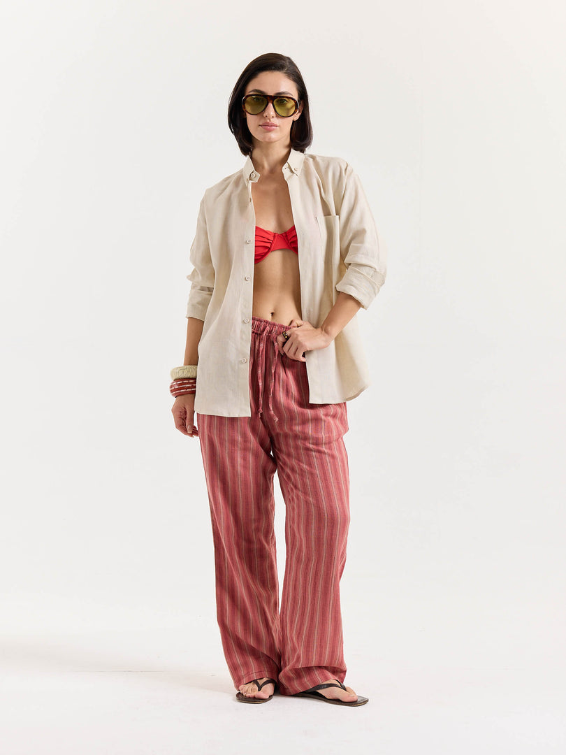 Beige Irish Linen Shirt