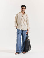 Load image into Gallery viewer, Beige Irish Linen Shirt