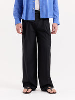 Load image into Gallery viewer, Black Baggy Fit Trousers
