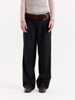 Load image into Gallery viewer, Black Baggy Fit Trousers