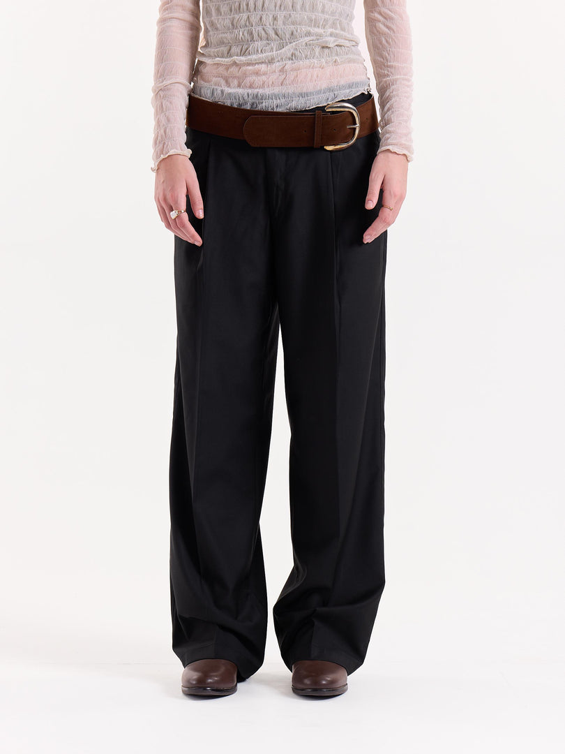 Black Baggy Fit Trousers