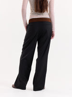 Load image into Gallery viewer, Black Baggy Fit Trousers