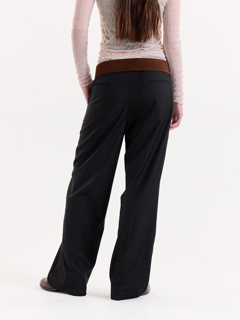 Black Baggy Fit Trousers
