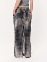 Load image into Gallery viewer, Black Checkered Seersucker Pull-on Pants