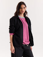 Load image into Gallery viewer, Black Checkered Textured Cropped Shirt