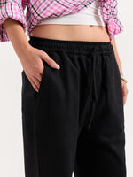 Load image into Gallery viewer, Black Loose Fit Sweatpants