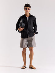 Black Poplin Shirt
