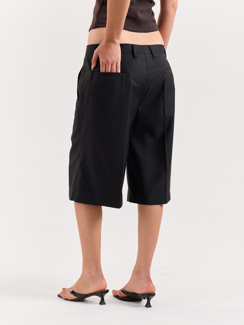 Black Trouser Shorts