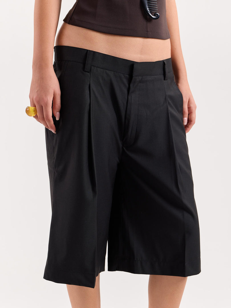 Black Trouser Shorts