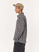 Load image into Gallery viewer, Black &amp; Beige Checkered Oversized Cropped Shirt
