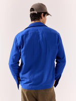 Load image into Gallery viewer, Royal Blue Gauze Holiday Shirt (Pre-order)