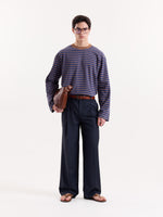 Load image into Gallery viewer, Blue Baggy Fit Trousers