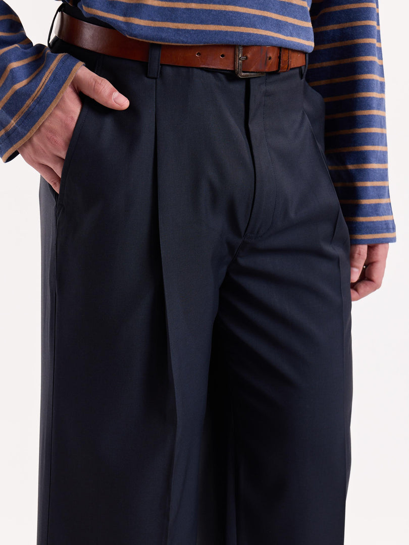 Blue Baggy Fit Trousers
