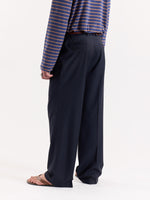Load image into Gallery viewer, Blue Baggy Fit Trousers